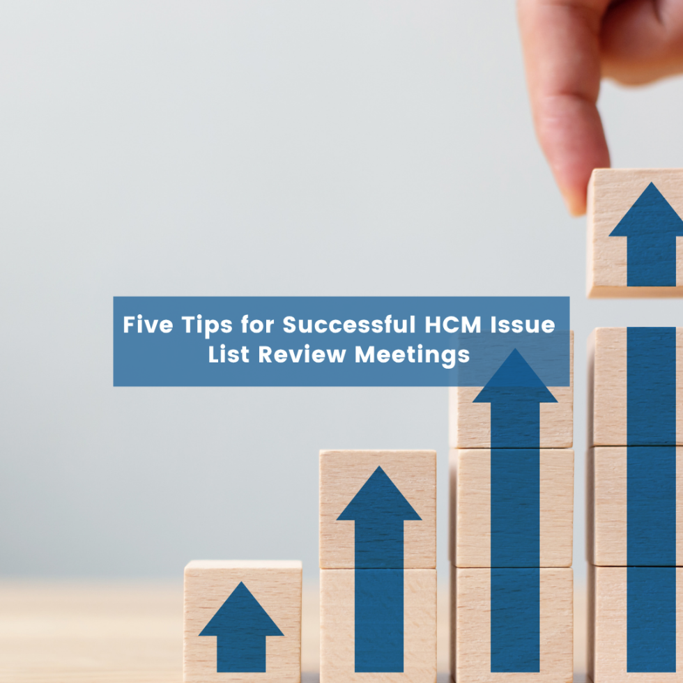 Five Tips for Successful HCM Issue List Review Meetings