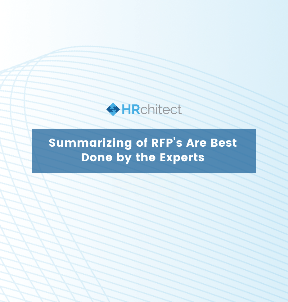 Summarizing of RFP’s Are Best Done by the Experts